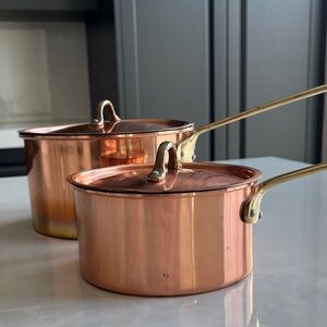 Copper Coloured Sauce Pans. Light, Non Stick Sauce Pans with Copper Look.